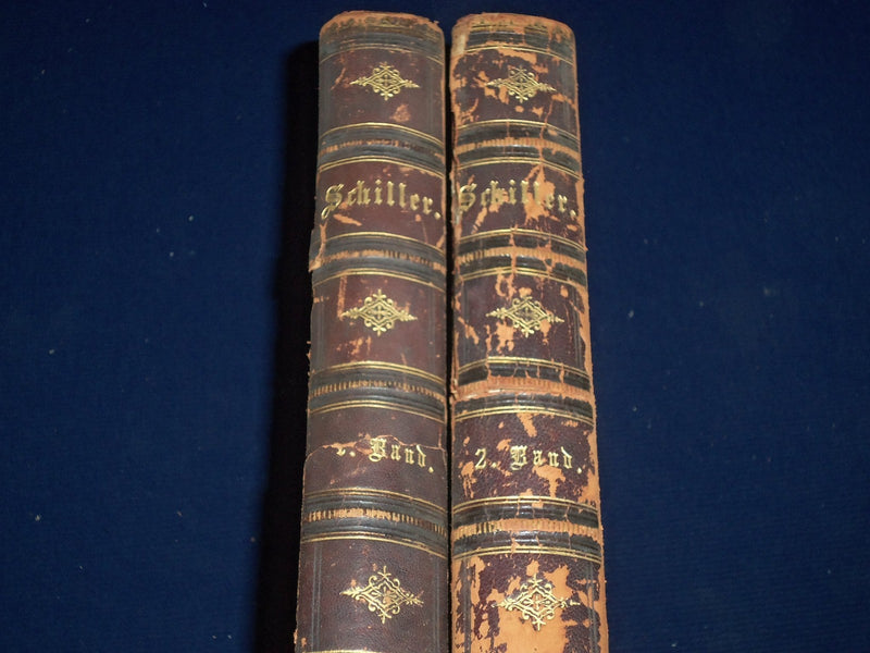 1877 SCHILLERS WERTE SET OF 2 VOLUMES - GERMAN - GREAT ILLUSTRATIONS - KD 2360