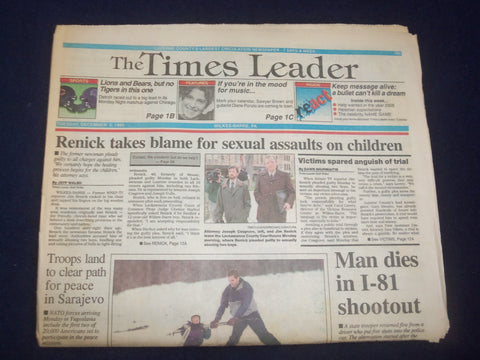 1995 DEC 5 WILKES-BARRE TIMES LEADER -TROOPS CLEAR PATH SARAJEVO PEACE - NP 8137