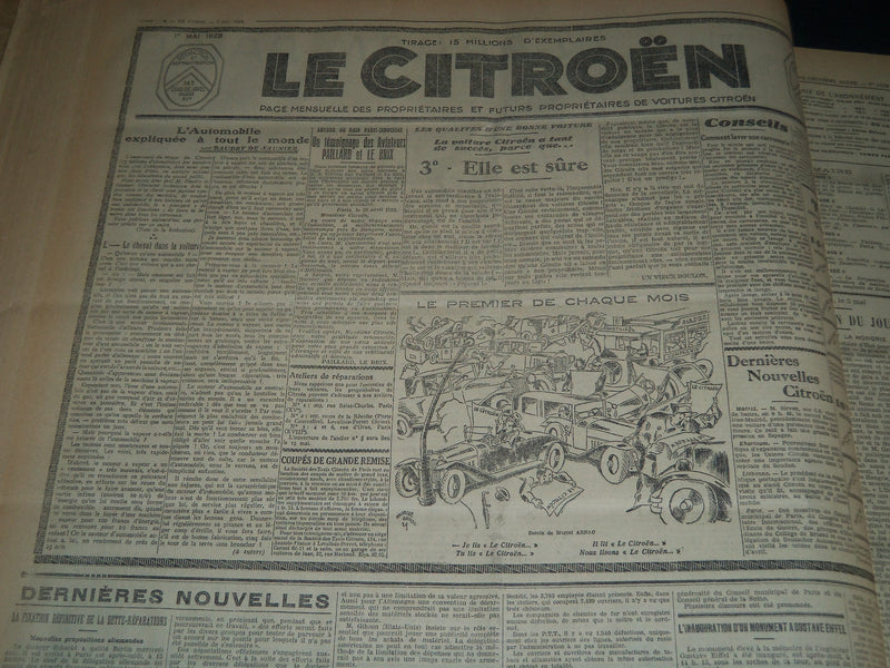 1929 APRIL-JUNE LE TEMPS FRENCH NEWSPAPER BOUND VOLUME - VB 17