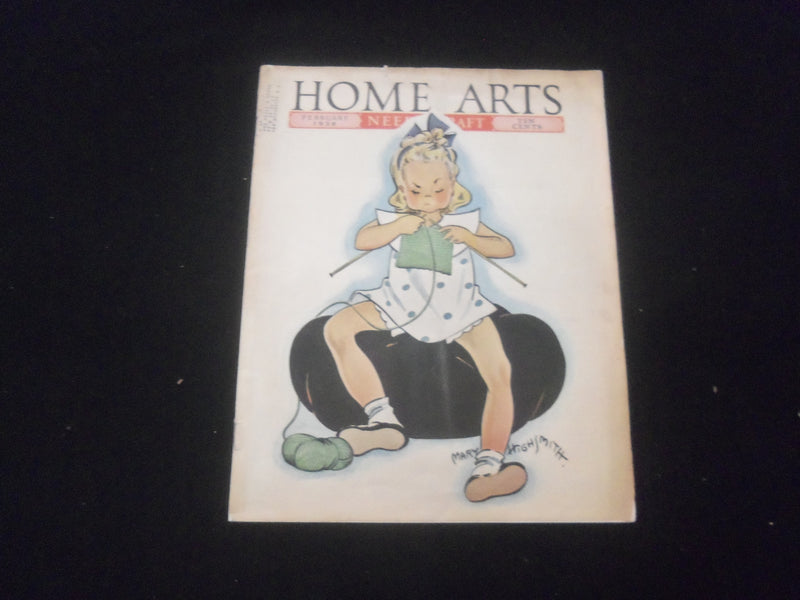 1938 FEBRUARY HOME ARTS NEEDLECRAFT MAGAZINE - NICE ILLUSTRATED COVER - SP 886H