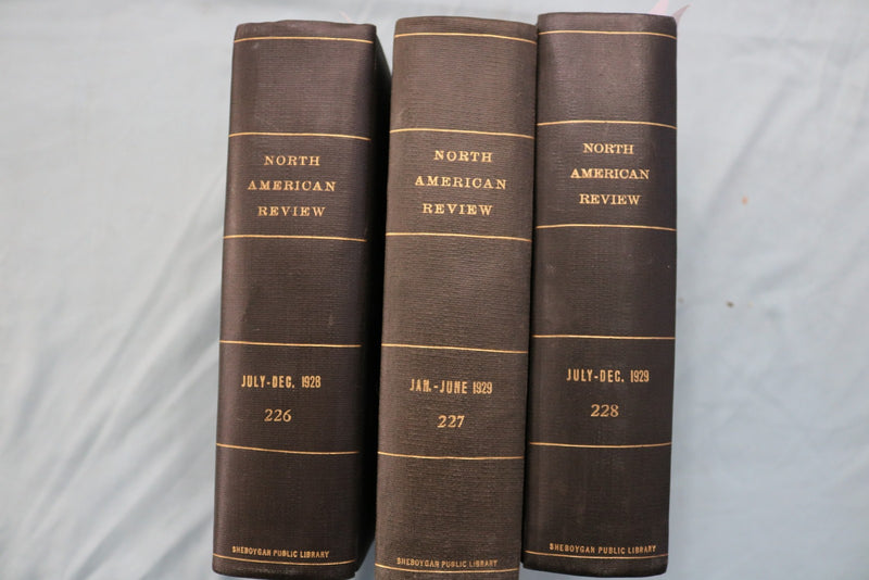 1928-1929 THE NORTH AMERICAN REVIEW - BOUND VOLUMES - LOT OF 3 - KD 9674