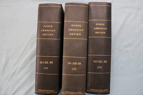 1928-1929 THE NORTH AMERICAN REVIEW - BOUND VOLUMES - LOT OF 3 - KD 9674
