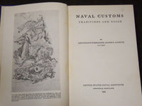 1939 NAVAL CUSTOMS TRADITIONS AND USAGE BY LELAND LOVETTE BOOK - KD 3486S