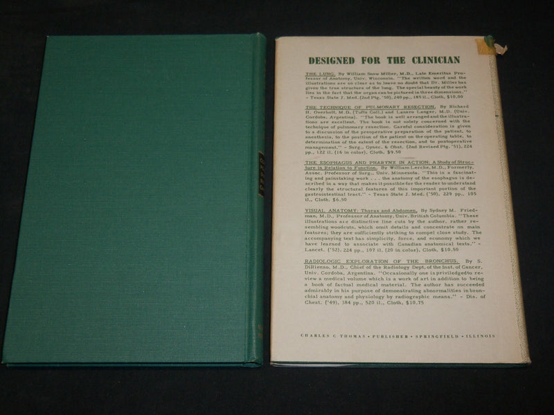 1954-1957 THE LUNG CLINICAL PHYSIOLOGY BOOKS LOT OF 2 - DRINKER - KD 2769V