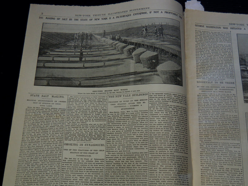 1902 NOV 2 NEW YORK TRIBUNE ILLUSTRATED SUPPLEMENT - YALE UNIVERSITY - NP 9011