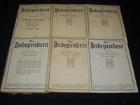 1923-1924 THE INDEPENDENT WEEKLY MAGAZINE LOT OF 35 - ARTICLES & ADS - WR 707