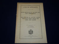 1895 LAWS OF WISCONSIN DAIRY & FOOD COMMISSIONER BOOK - H. C. ADAMS - J 4436