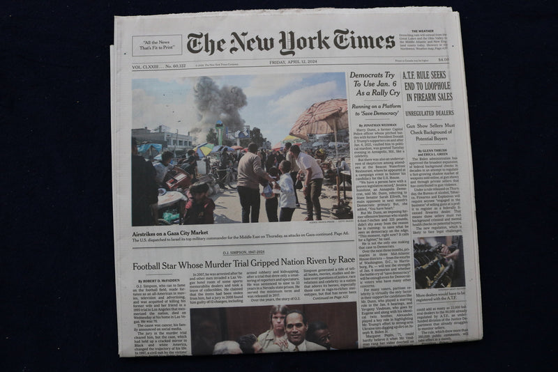 2024 APRIL 12 NEW YORK TIMES -A.T.F. RULE SEEKS END TO LOOPHOLE IN FIREARM SALES