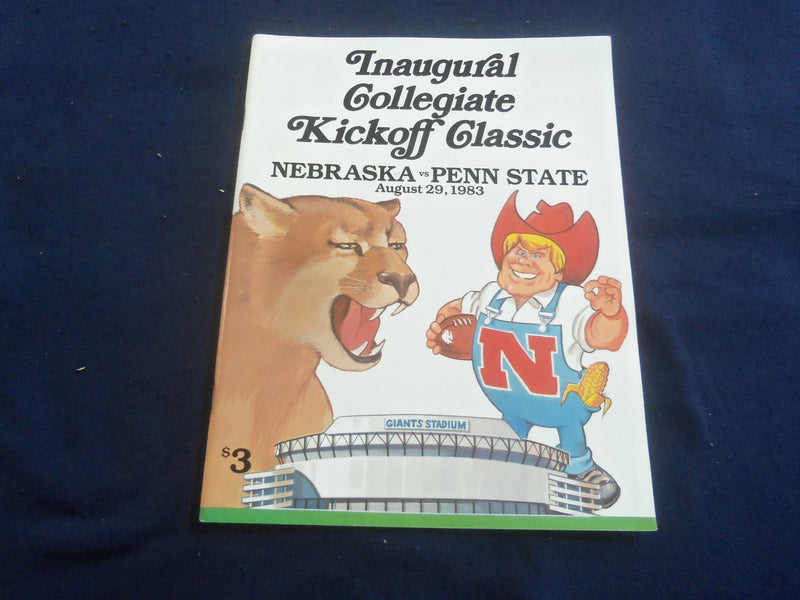 1983 AUG 29 KICKOFF CLASSIC PROGRAM - UNIV NEBRASKA VS PENN STATE UNIV - ST 659A