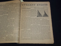 1930-1931 CURRENT EVENTS BOUND NEWSPAPER- BOBBY JONES- 28 ISSUES - NP 2151B