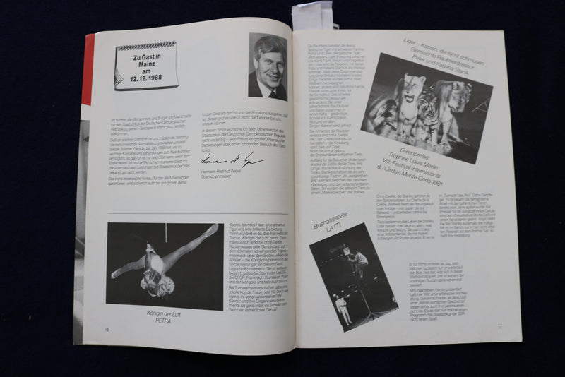 1988-1989 STAATSZIRKUS DER DDR CIRCUS PROGRAMS - GERMAN - LOT OF 4 - O 3520