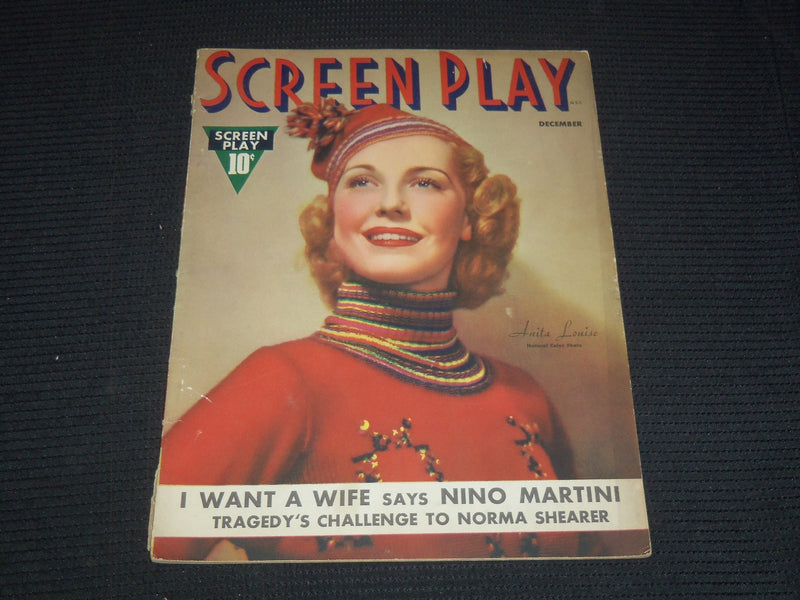 1936 DECEMBER SCREEN PLAY MAGAZINE - ANITA LOUISE COVER - E 12187