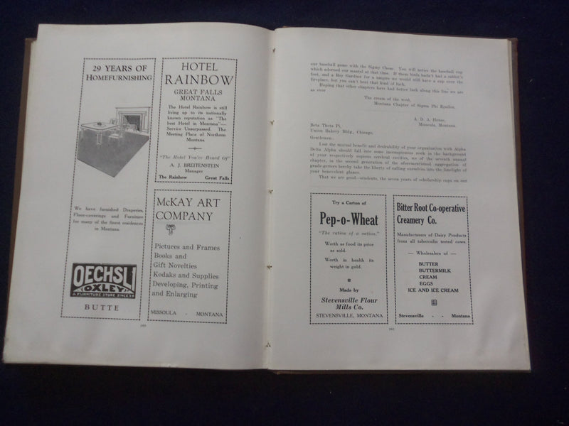 1923 SENTINAL UNIVERSITY OF MONTANA YEARBOOK - MISSOULA, MONTANA - YB 3102