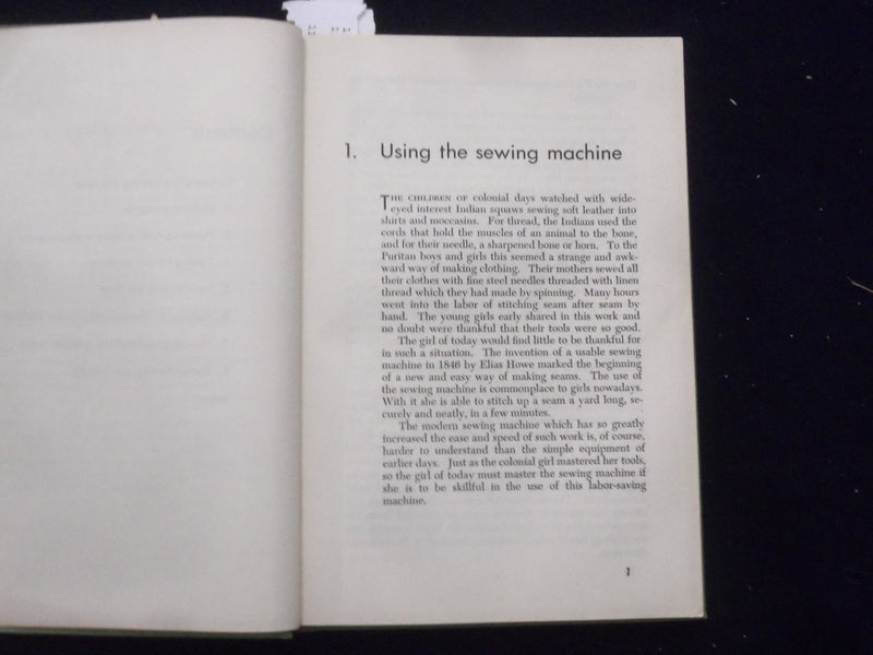 1943 OUR CLOTHING HARDCOVER BOOK BY L. BAXTER, M. JUSTIN & L. RUST - KD 8465