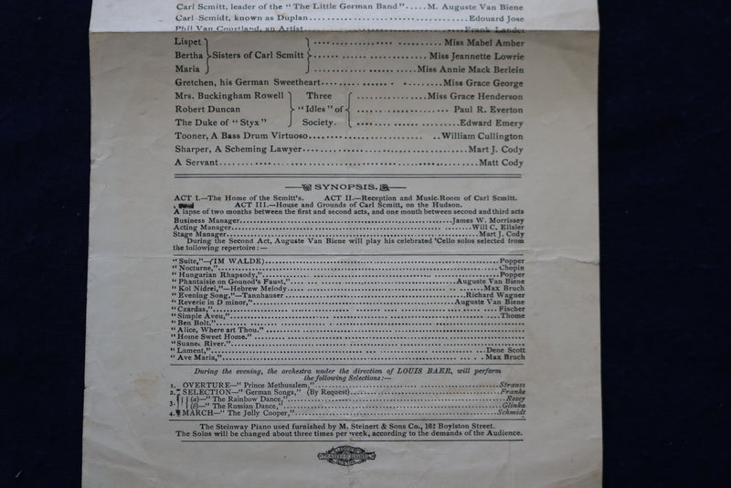 1897 SEPTEMBER 27 PARK THEATRE PROGRAM - A WANDERING MINSTREL - K 1665