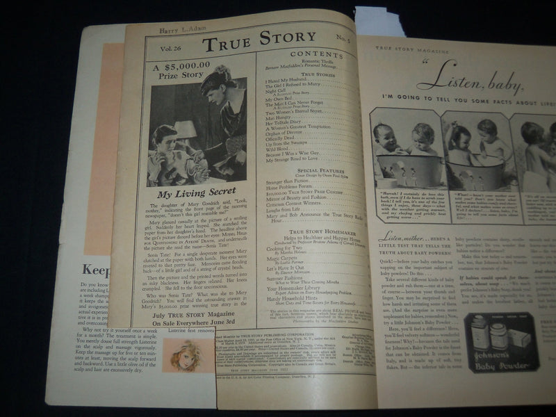 1932 JUNE TRUE STORY MAGAZINE - NICE COVER - LORETTA YOUNG - MACDONALD - M 436