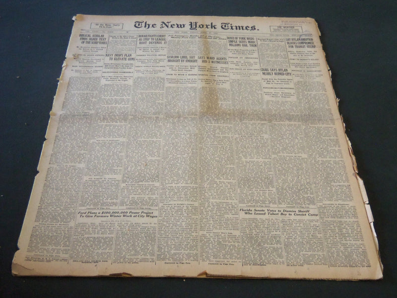 1923 APRIL 27 NEW YORK TIMES - BIBLICAL SCHOLAR FINDS OLDER SCRIPTURES - NT 5752