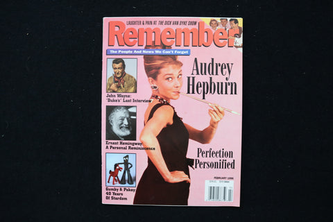 1996 FEBRUARY REMEMBER MAGAZINE - AUDREY HEPBURN COVER - E 24173