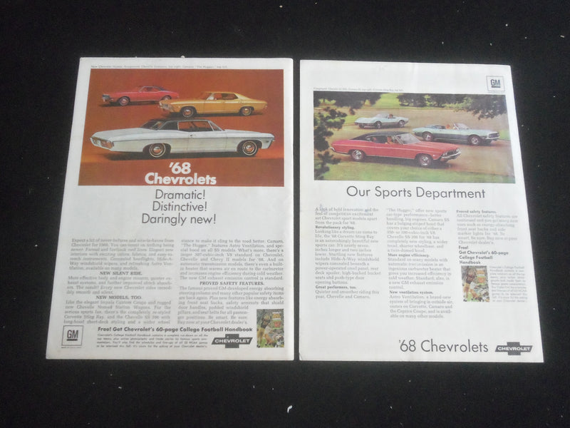 1967 BOWDOIN COLLEGE FOOTBALL PROGRAMS - LOT OF 2 - B 5529L
