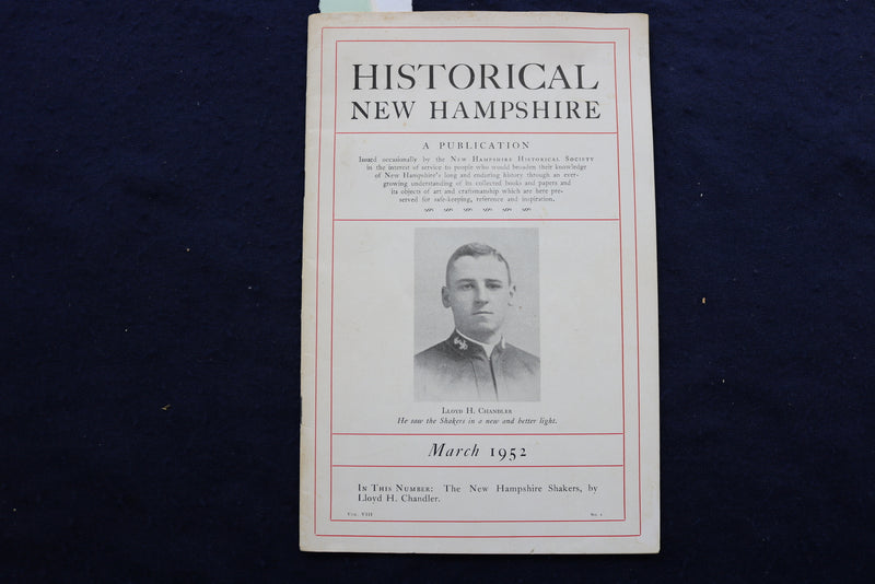 1952 MARCH HISTORICAL NEW HAMPSHIRE MAGAZINE - K 788