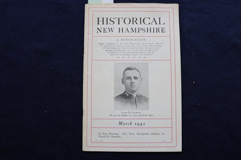1952 MARCH HISTORICAL NEW HAMPSHIRE MAGAZINE - K 788
