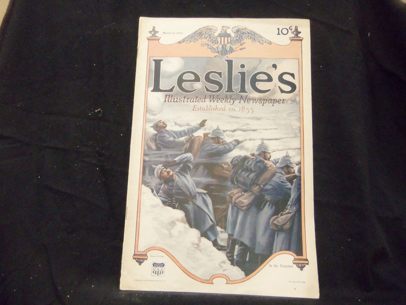 1915 MARCH 11 LESLIE'S WEEKLY MAGAZINE - IN THE TRENCHES - ST 1314