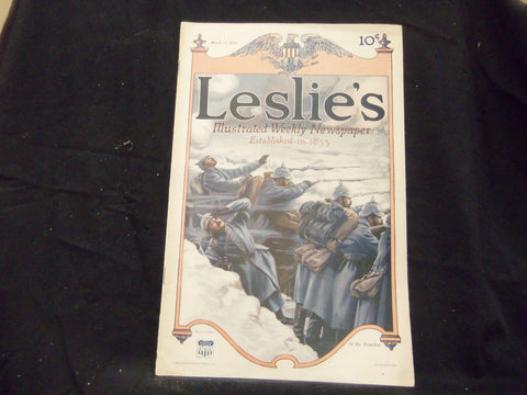 1915 MARCH 11 LESLIE'S WEEKLY MAGAZINE - IN THE TRENCHES - ST 1314