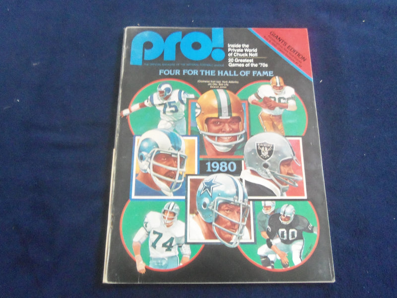 1980 AUGUST 9 PRO MAGAZINE - NY GIANTS VS. PITTSBURGH STEELERS - SP 4714X