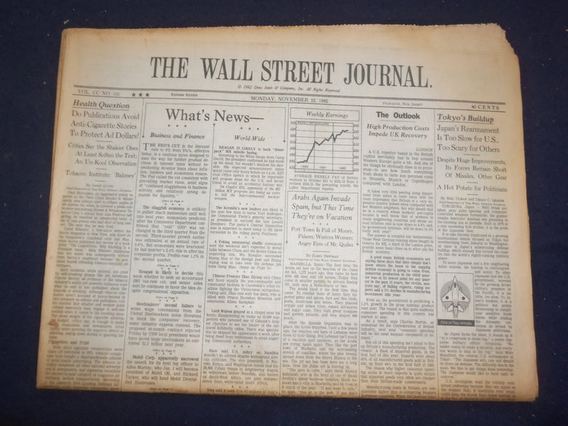 1982 NOV 22 THE WALL STREET JOURNAL-DO PUBLICATIONS AVOID ANTI-CIGARETTE- WJ 378