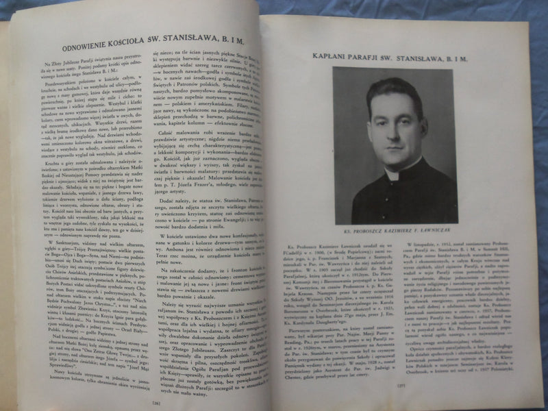 1941 ST. STANISLAUS PARISH YEARBOOK - PHILADELPHIA, PA - POLISH TEXT - YB 3395