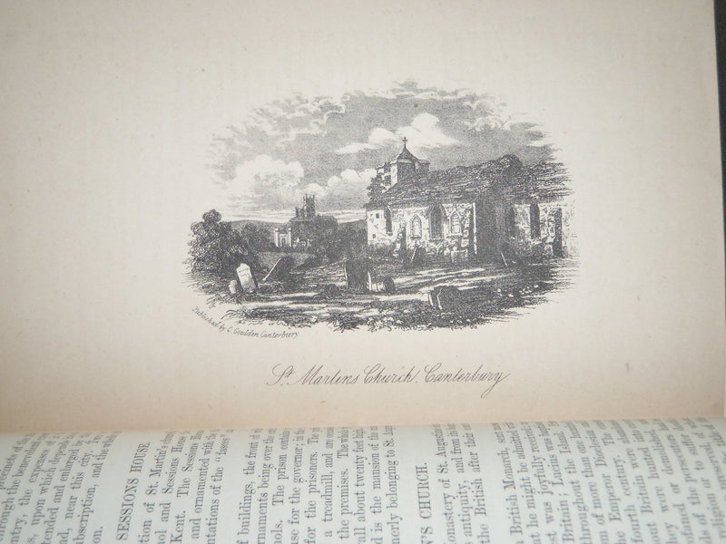 1800'S GOULDEN'S GUIDE TO CANTERBURY BOOK - U. K. - NICE MAP OF THE CITY- J 3452