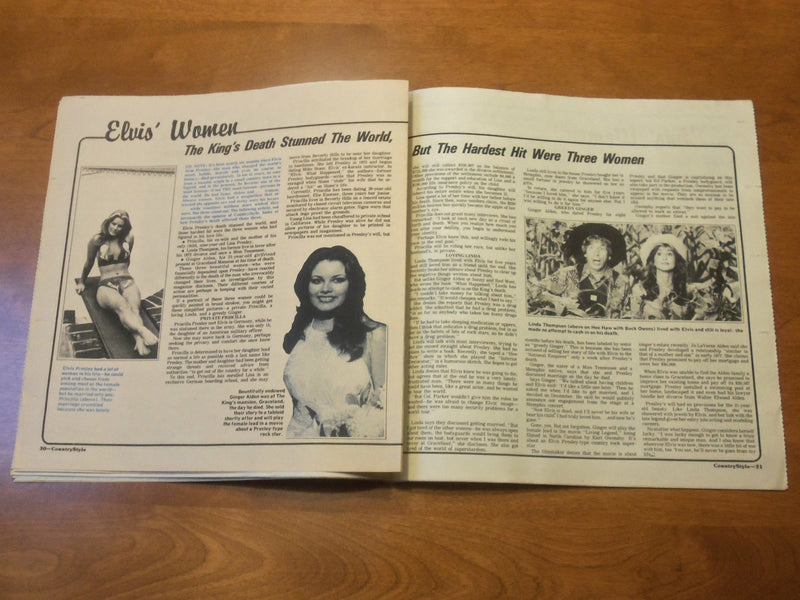 1978 MAY COUNTRY STYLE NEWSPAPER -WHAT ELVIS' DEATH MEANT TO HIS WOMEN -NP 4766
