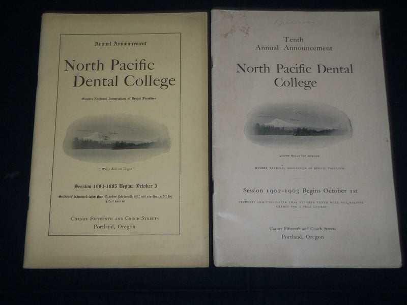 1901-1905 NORTH PACIFIC DENTAL COLLEGE ANNUALS LOT OF 4 - PORTLAND OR - J 3844