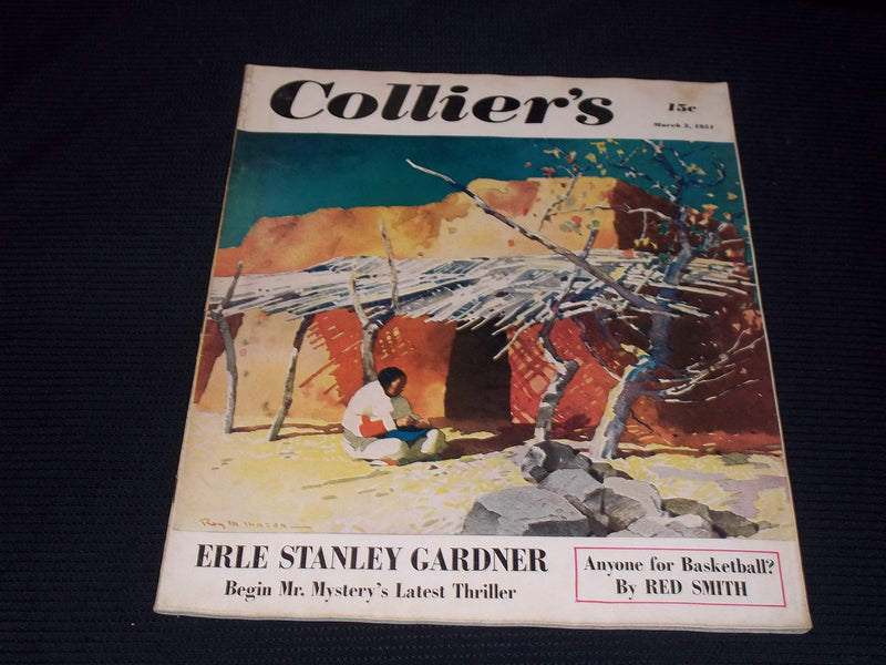 1951 MARCH 3 COLLIER'S MAGAZINE - NICE ILLUSTRATED FRONT COVER - E 13312
