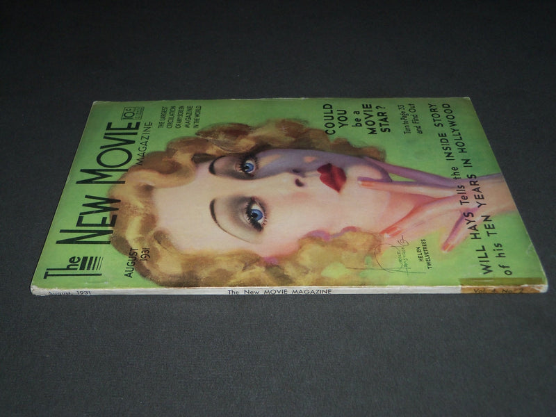 1931 AUGUST THE NEW MOVIE MAGAZINE - HELEN TWELVETREES COVER - WILL HAYS - M 37