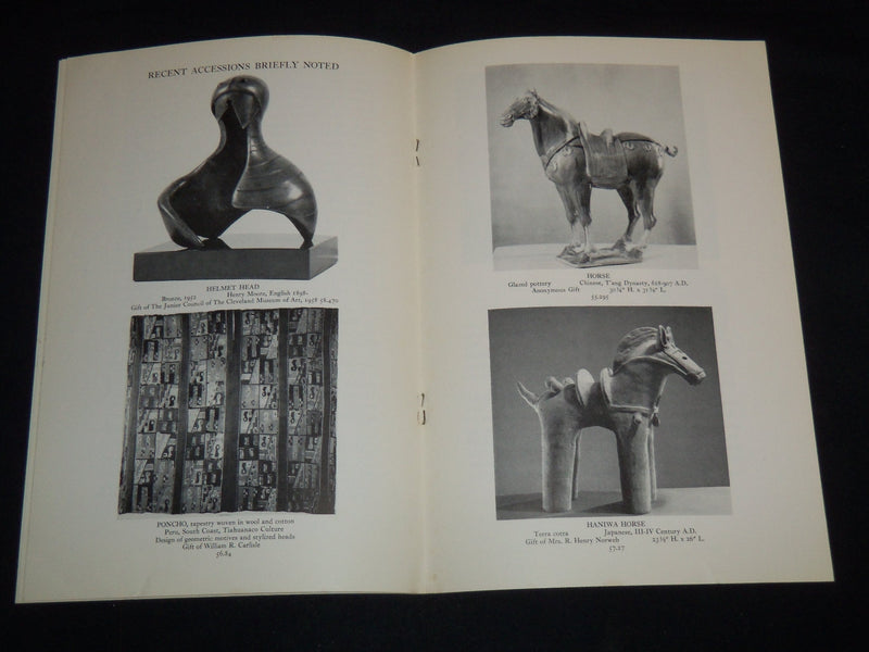 1959-1960 CLEVELAND ART MUSEUM BULLETIN LOT OF 3 ISSUES - J 9073