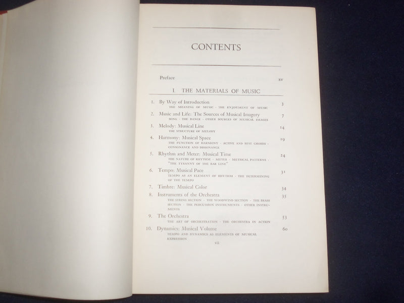 1955 THE ENJOYMENT OF MUSIC HARDCOVER BOOK BY JOSEPH MACHLIS - KD 9147
