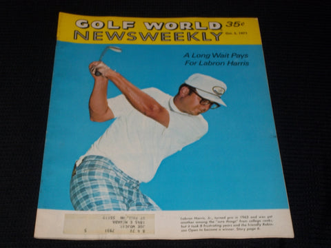 1971 OCTOBER 5 GOLF WORLD NEWSWEEKLY MAGAZINE - LABRON HARRIS JR. COVER - E 6011