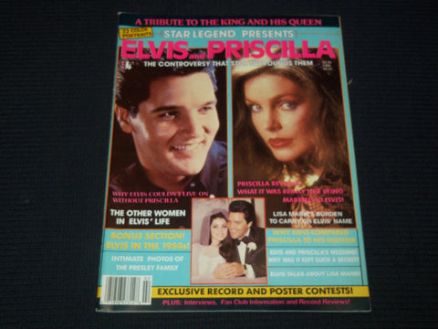 1988 STAR LEGEND PRESENTS ELVIS AND PRISCILLA MAGAZINE - E 15445