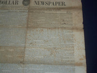 1845 AUGUST 6 & 15 THE SATURDAY EVENING POST - LOT OF 2 - DISRAELI -NP 5064