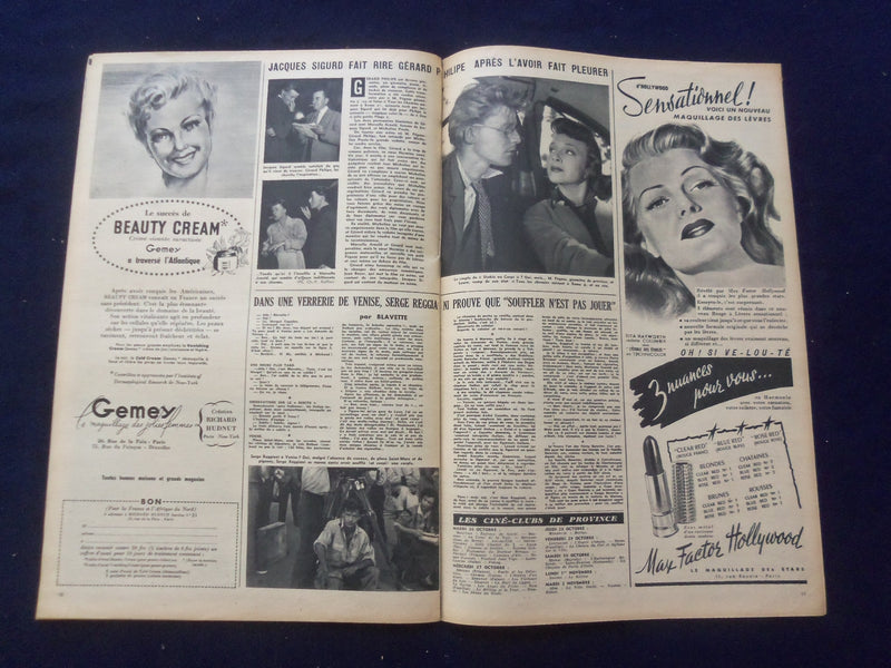 1948 OCT 26 CINEMONDE MAGAZINE - LINDA DARNELL COVER - BELGIUM EDITION- SP 4867Y