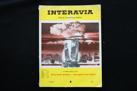 1954 AUGUST INTERAVIA MAGAZINE - AN ATOMIC WAR COVER - E 10797