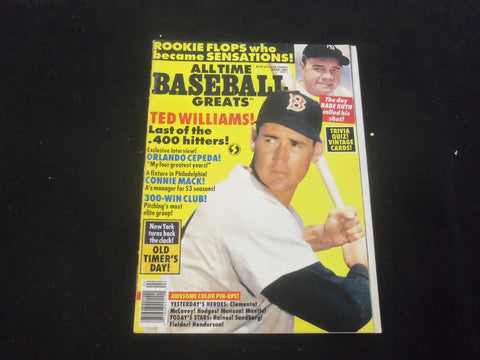 1991 ALLTIME BASEBALL GREATS MAGAZINE - TED WILLIAMS - CARLTON - MANTLE - J 7717
