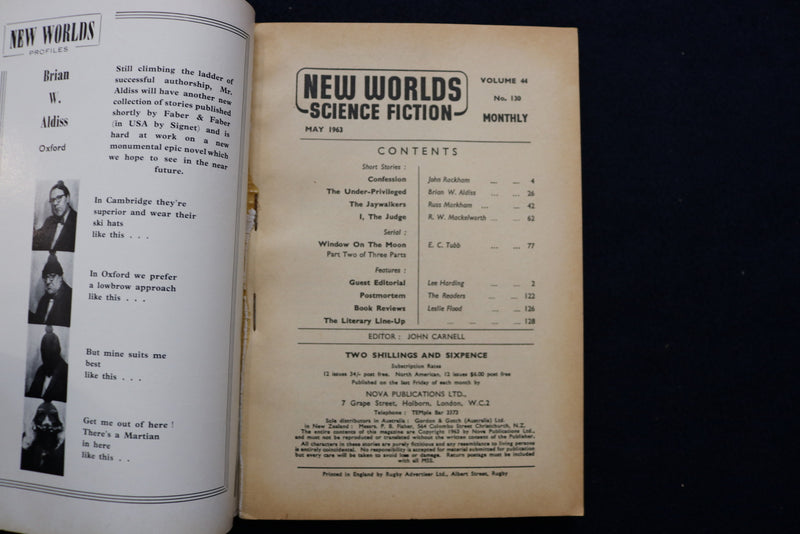 1963 MAY NEW WORLDS SOFTCOVER DIGEST MAGAZINE - VOLUME 44, NUMBER 130 - K 454