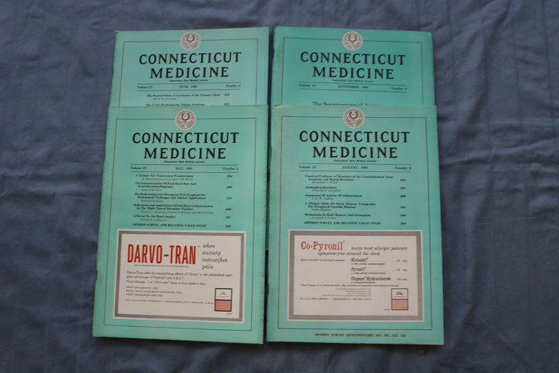 1959-1961 CONNECTICUT MEDICINE MAGAZINE - LOT OF 21 - O 3906