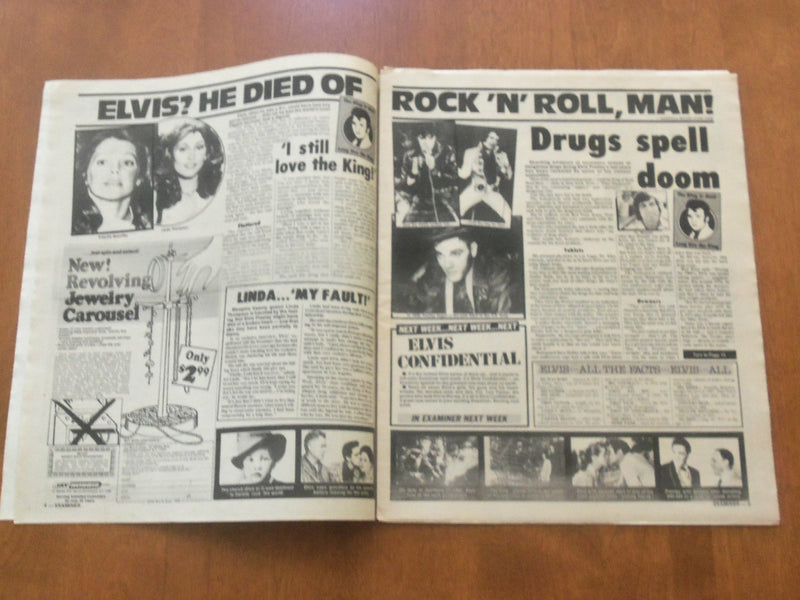 1977 SEPTEMBER 13 NATIONAL EXAMINER NEWSPAPER - ELVIS PRESLEY LIVES ON!- NP 4711