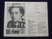 1980 NOVEMBER 30 JOSE CARRERAS SIGNED PROGRAM