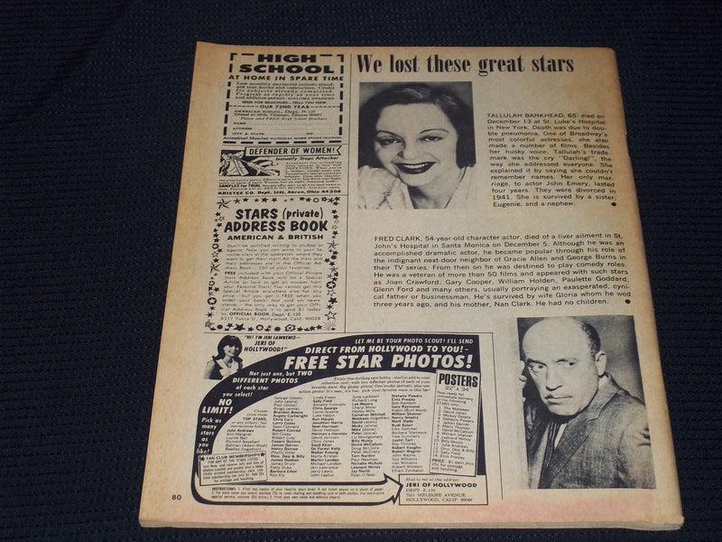 1969 SILVER SCREEN ALBUM MAGAZINE NICE HOLLYWOOD PHOTOS INSIDE - E 13343