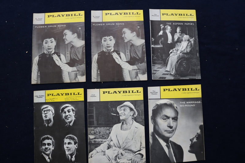 1950'S-1960'S THEATRE PROGRAMS - 33 PLAYBILLS AND 6 OTHERS - LOT OF 39 - O 3319