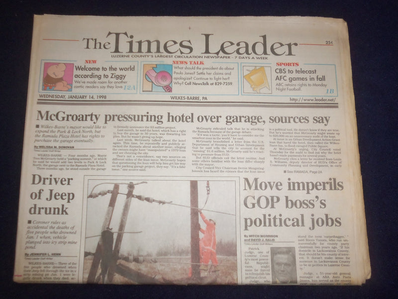 1998 JAN 14 WILKES-BARRE TIMES LEADER - PATRICK JUDGE IMPERILS JOBS - NP 8210